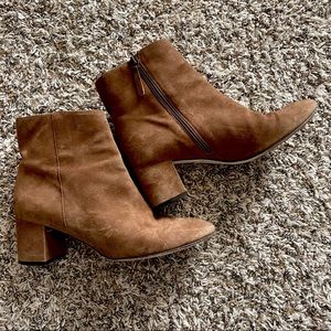 J. Crew Hadley Brown Suede Booties Size 10